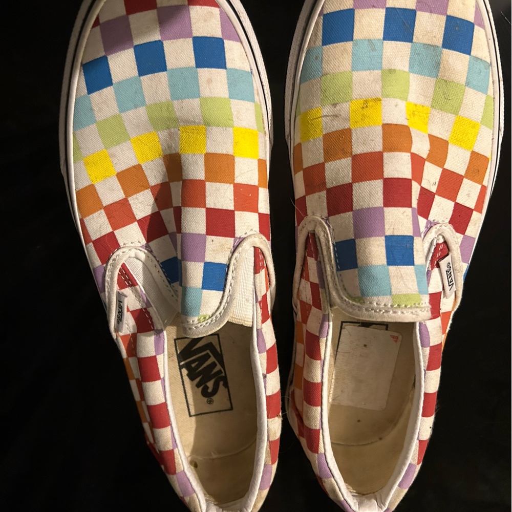 Size 8 
Women’s vans
Multicolor